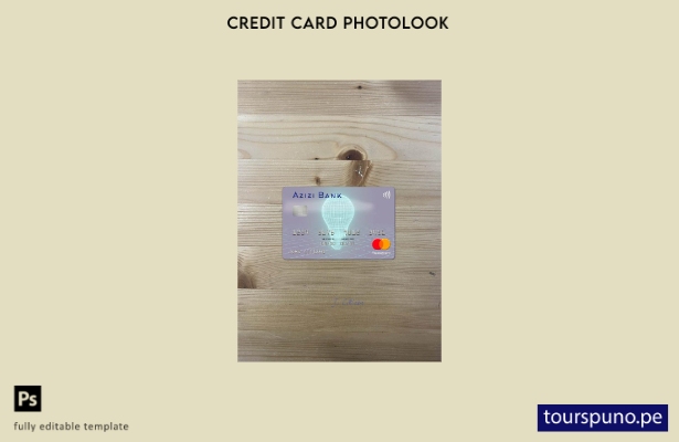 listo para imprimir plantilla frontal de aspecto fotográfico de mastercard de Af